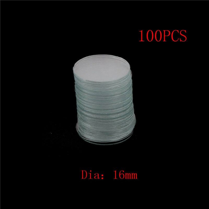 100Pcs 16mm Blank Round Microscope Cover Glass Cover Slips for Lab Medicalxp Gn
