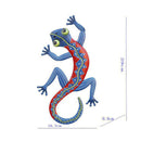 2PCS Iron Art Gecko Wall Hanging Crafts Pendant Vivid Gecko Home Garden Decor