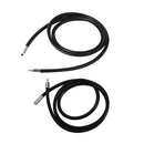 2pcs 3mm Cord in Rubber Black Necklace with Clasp in Steel Stainless 20/25"