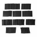 1X(415 Pcs Black Waterproof Heat Shrink Tubing Set In 10 Assortment, Polyol