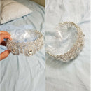 Wedding Crown Queen Headband Rhinestone Big Flower Bridal Tiara Bride Brida V6Y2