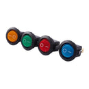 5X(4 x 12V LED illuminated rocker on-off toggle SPST switch dash light car I7U7)