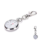 Stainless Steel Quartz Pocket Watch Cute Key Ring Chain Gift ME