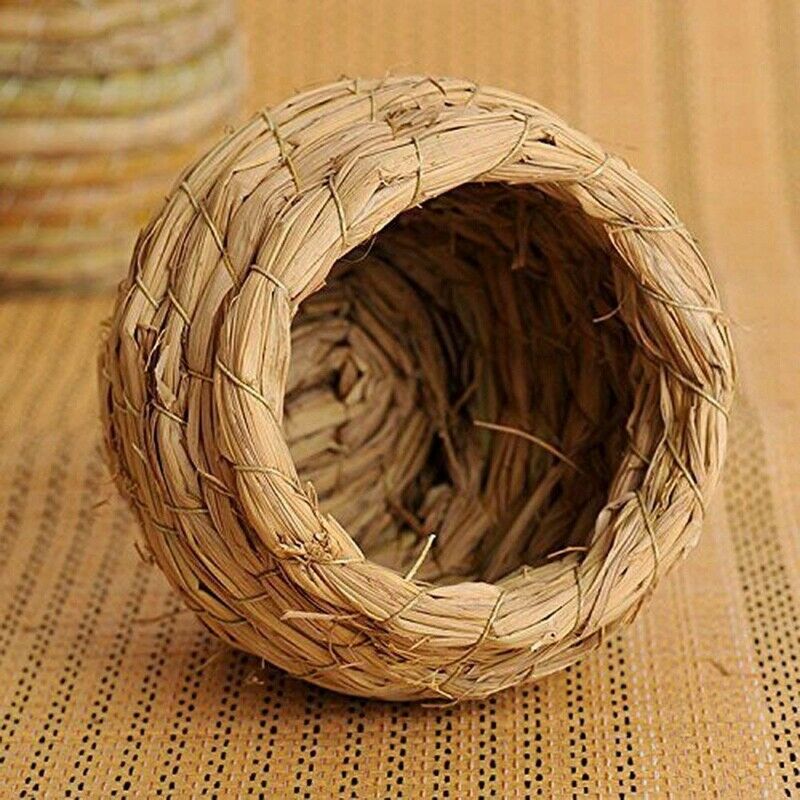Cute Bird's Nest Handwoven Straw House small animals Hamster