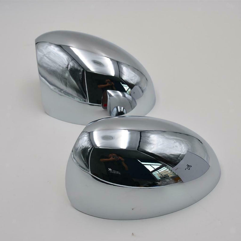 Pair Door Wing Mirror CHROME Back Casing Cover for BMW Mini Cooper 2001-2006