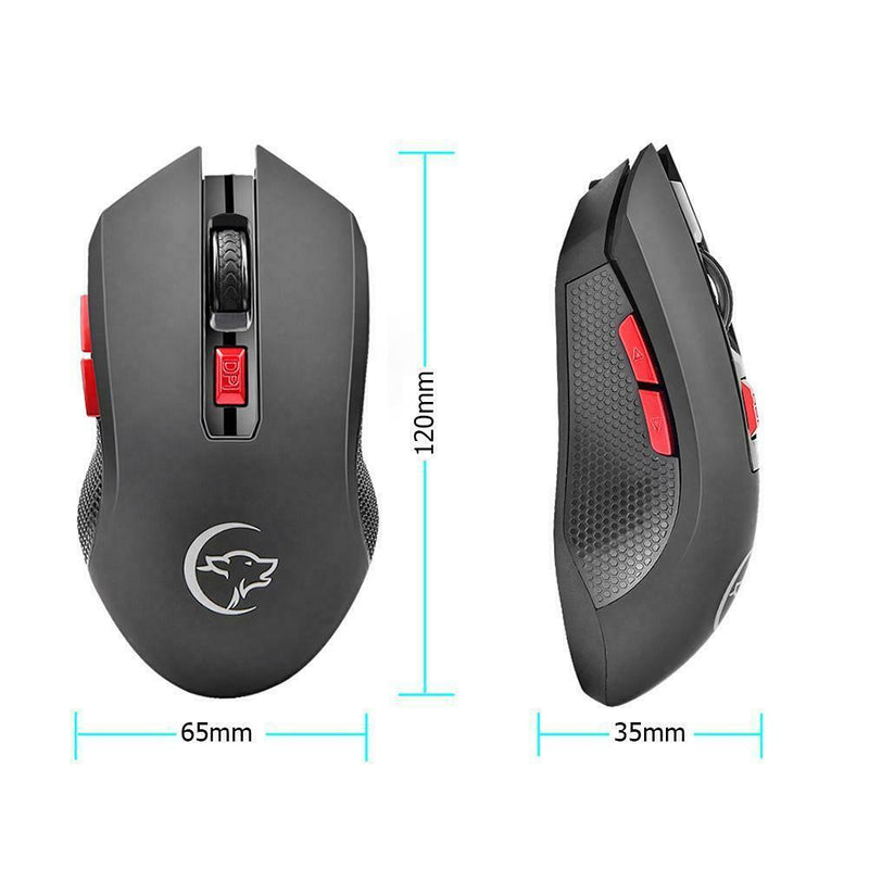 2.4G Wireless Gaming Mouse 2400DPI 6 Buttons Optical Mice with USB Receiver