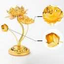 Golden Silk Hollow Lotus Candle Ghee Lamp Holder For The Buddha Candle Hold