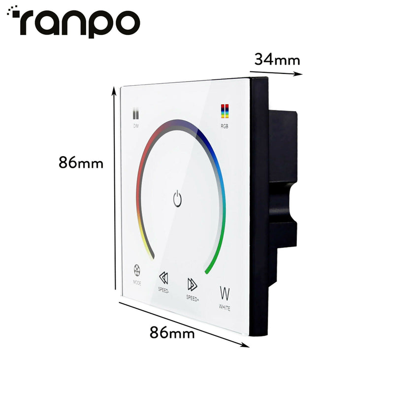 LED Touch Panel Dimmer Wall Switch Modulator For RGB Bulb 5050 3528 Strip Lights