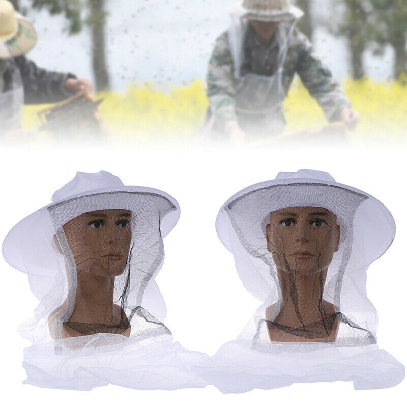 Beekeeping Fishing Cowboy Hat Mosquito Bee Insect Net Cap Face Head Protecto Gw