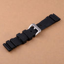 24mm Black Rubber Watch Band Strap fit for Panerais Sub Watch Band Replacement
