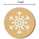 500Pcs/roll Round Christmas theme Stickers 6styles Snowflake Holiday lab biTEUS