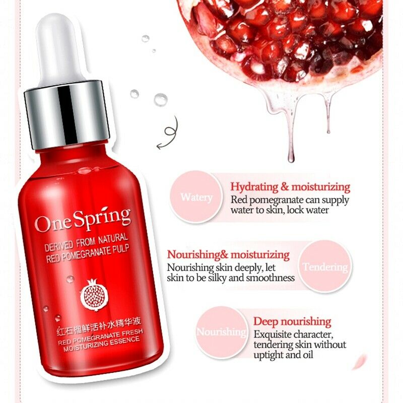 One Spring Red Pomegranate Hydrating Essence Liquid Moisturizing Nourishing R1H5