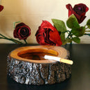Round Natural Wood Ashtray Handmade Cigarette Cigar Tobacco Smoking Ash Tra