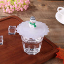 Silicone Cup Cover Transparent Heat-resistant Dustproof Reusable (Green) A
