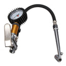220PSI Motor Auto Car Truck Tire Pressure Gauge Meter Air Inflator Flexible Hose