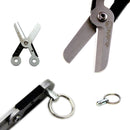 Stock Stainless Steel Scissors Sewing With Key Ring Multi Function Tools Shears