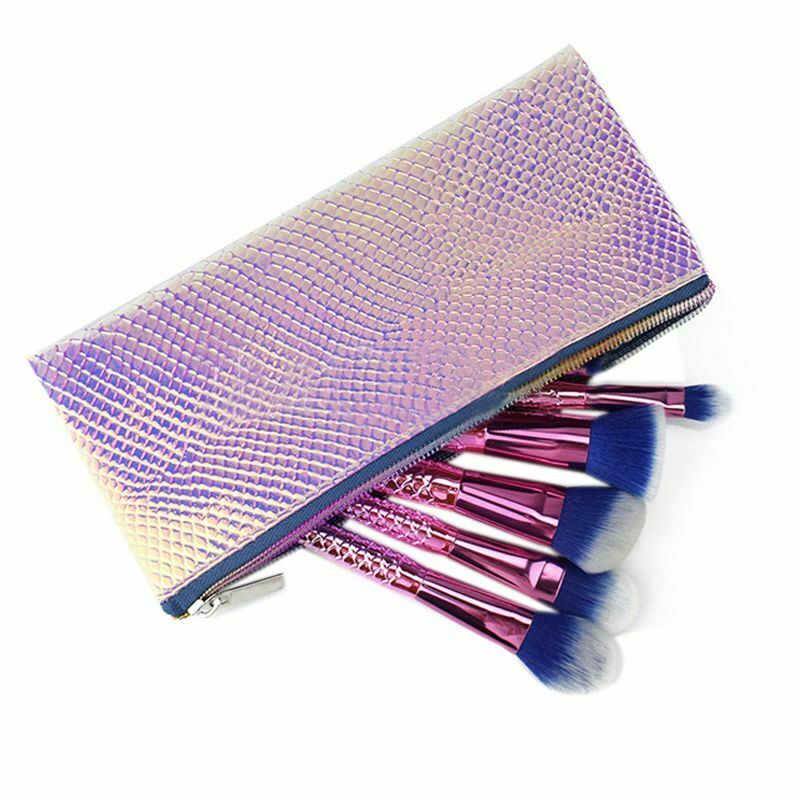 Cosmetic Bag Makeup Bag Toiletry Travel Bag Handy Holographic Bag Protable  X5F9