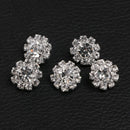 5Pcs 12mm Round Rhinestone Shank Button Sewing Craft Embellishment DIY