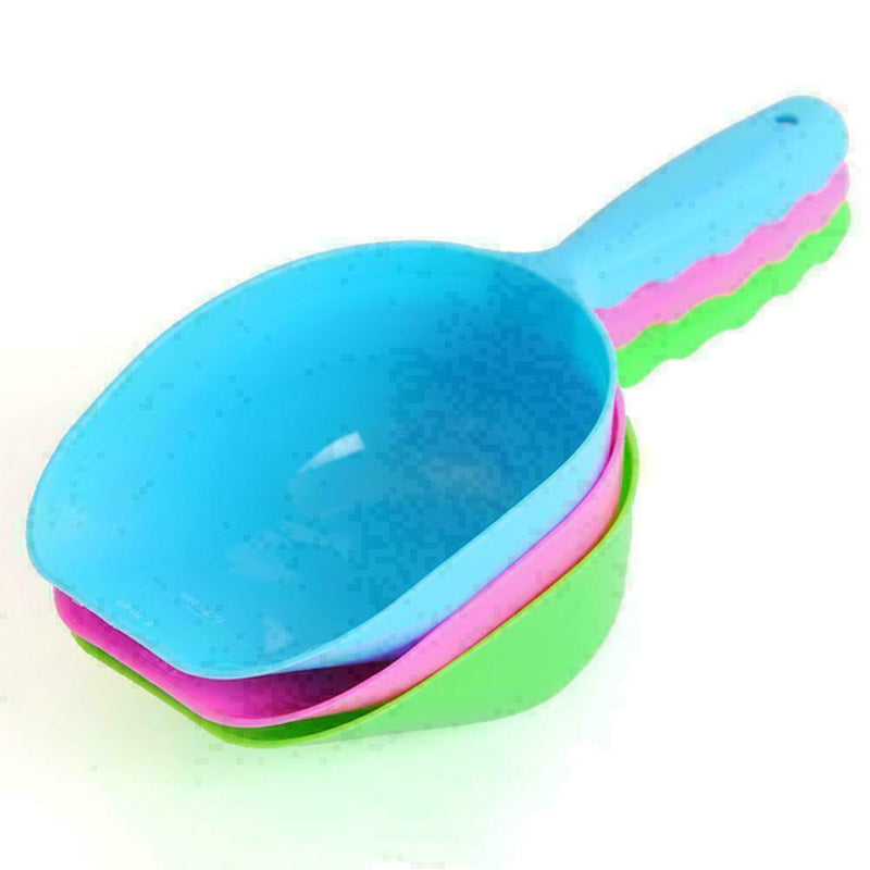 Plastic Pet Dog Food Shovel Feeder Puppy Cat Scoop Garden Tool Random Sent E1M1