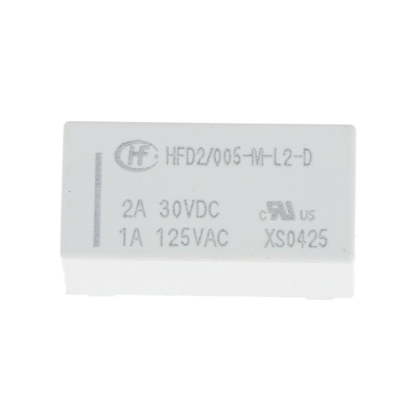 5V coil bistable latching relay dpdt 2a 30vdc 1a 125vac HFD2-005-M-L2-D real Gw