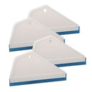 4 Pack White Auto Home Kitchen Bathroom Shower Squeegee Hand Squeegee Windo