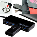 USB 3.0 4 Port USB Hub Splitter Adapter Ultra Speed for Laptop Computer Mouse x1