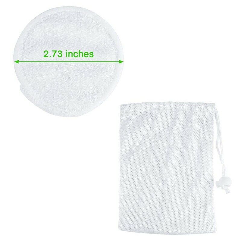 Natural Cotton Rounds Reusable-Reusable Bamboo Makeup Remover Pads For Face U6X2