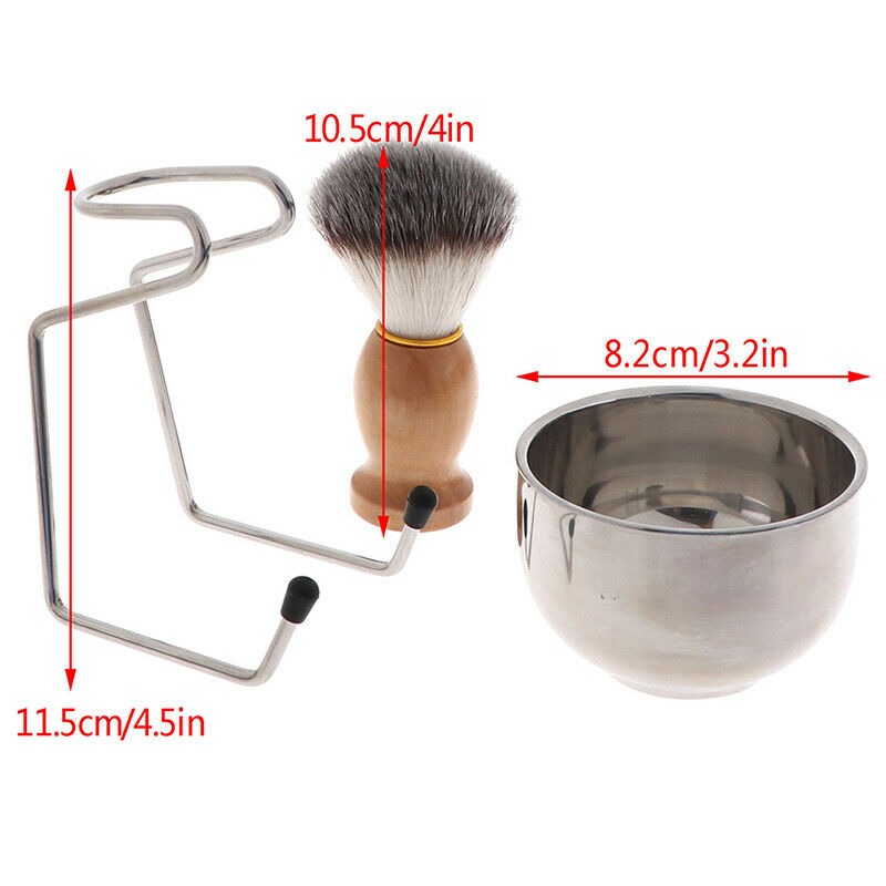 3In1Clean Tool Shave Frame Soap Bowl Bristle Hair Shave Brush Shaving Brush Se3C
