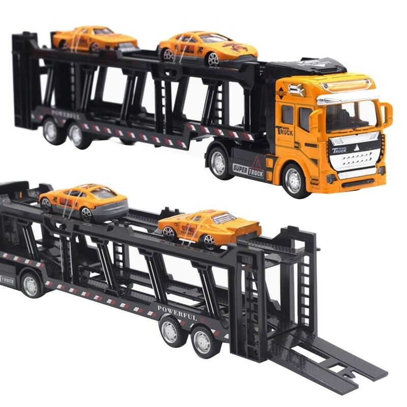 1:48 New Parenting Pull Back Alloy Super Truck Vehicle Simulation TransporteC1Y6