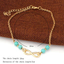 Fashion Barefoot Minimalist Simple Infinity Lucky 8 Anklets for Women Foot Decor