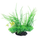 8" Green Artificial Plastic Plant Water Grass Aquarium Decor Fish Tank