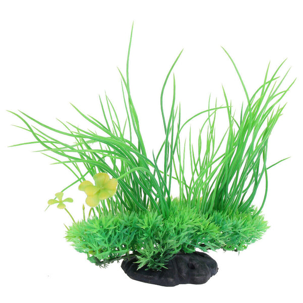 8" Green Artificial Plastic Plant Water Grass Aquarium Decor Fish Tank   #JT1