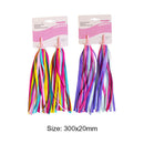 2x Bicycle Handlebar Tassel Streamers Kid Scooter Bike Ribbon (Pink Purple)
