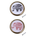 Elephant Design Zinc Alloy Round Pull Handle Knob for Home Furniture Decor