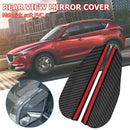 2x Carbon Fiber Look Car Side Rear View Mirror Rain Visor Snow Guard Shield A