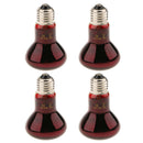 4x 220V E27 Reptile Terrarium UVA UV Infrared Heat Light Bulb Nightlight 60W