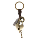 Men Love Heart Lock Charms Keychain Key Chain Ring Holder Pendant Jewelry A