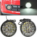 2X 12V 18LED Round Car Fog Lamp Driving DRL Daytime Running Bright White Ligh-BX