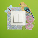 DIY Bird Diamond Painting Luminous Switch Stickers Bedroom Home Wall Decals
