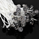 50pc Candle Wicks Cotton Core Pre Waxed With Sustainers For Candle Making 8 T0W4
