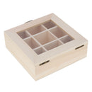 Multi-grid Wooden Jewelry Storage Case Handmade Storage Box Treasure Chest Wood