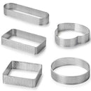 5 Pack Stainless Steel Tart Ring, Heat-Resistant Perforated Cake Mousse Rin I7S8
