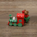 Xmas Christmas Wooden Train Santa Festival Ornament Home Decor Kids Gifts Toys