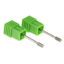 2 Pieces Diamond & Stainless Steel Nail Drill Bit Grinding Polish Head JG13