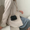 Pure Color Leather Mini Shoulder Bags Women Chain Messenger Bags (Black)