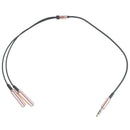 3.5 mm dual connector male - female jack adapter cable audio tone black gol S1G6