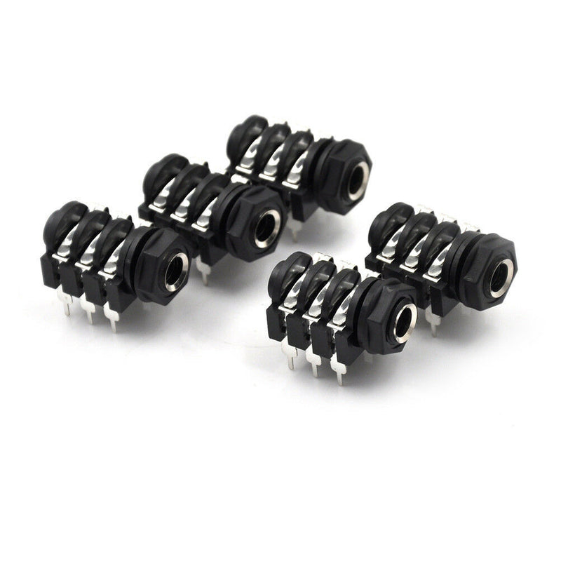 5PCS 6.35mm(1/4") 6Pin Female Stereo Jack Socket Panel PCB Welding FNBX
