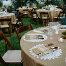 10X Lace linen Rustic Burlap Lace Cutlery Holder Bag Wedding Party Table Decor
