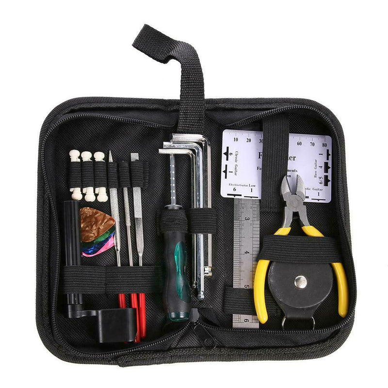 Instrument Maintenance Repair Cleaning Tech Tool Kit for Guitar Bass Parts
