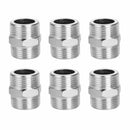 6 Pcs 4 Points Outer Teeth 1/2 Stainless Steel Joints Threaded Pipe Fitting